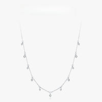 S925 Sterling Silver Fringed Neck Chain Women's Simple Thin Chain Accessories High-end Collarbone Chain