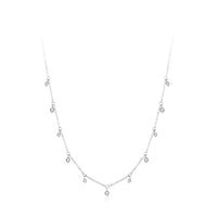S925 Sterling Silver Fringed Neck Chain Women's Simple Thin Chain Accessories High-end Collarbone Chain